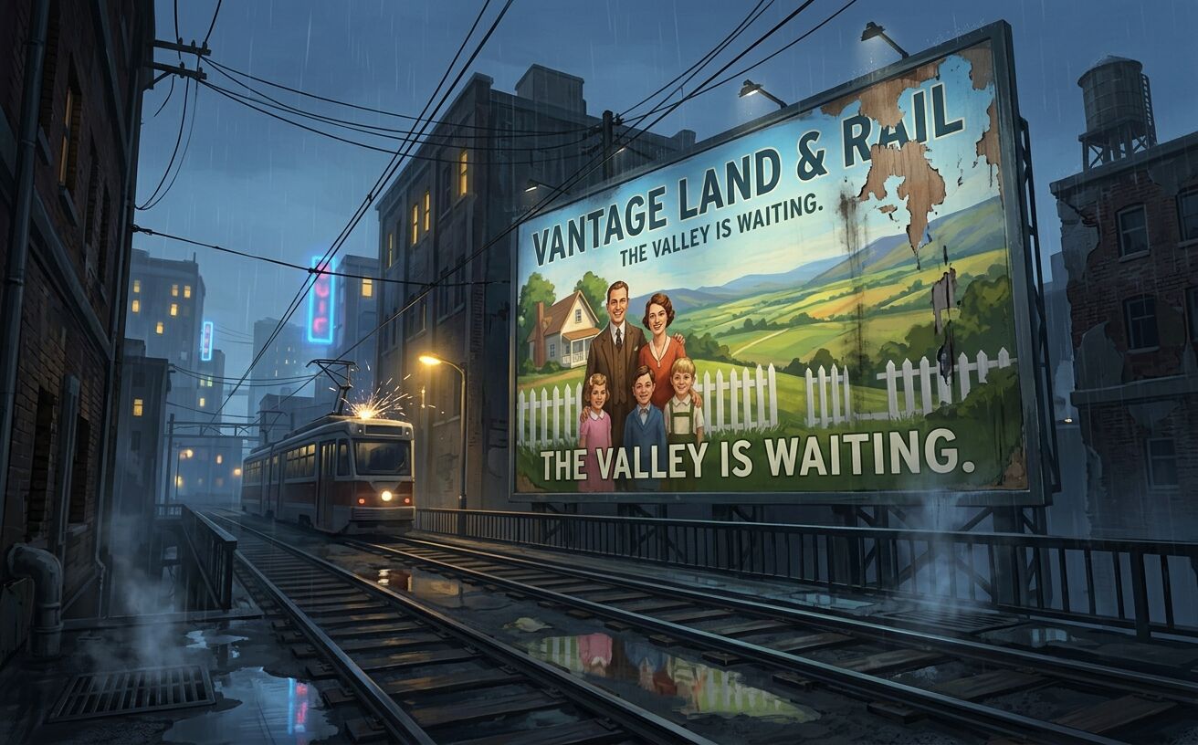 Vantage Land and Rail billboard